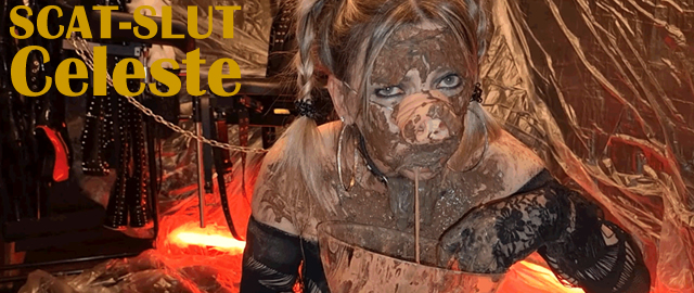 HARDCORE SCAT SLUT CELESTE - Total Ownership, Slave Registration and Absolute Human Toilet Degradation Fetish Banner